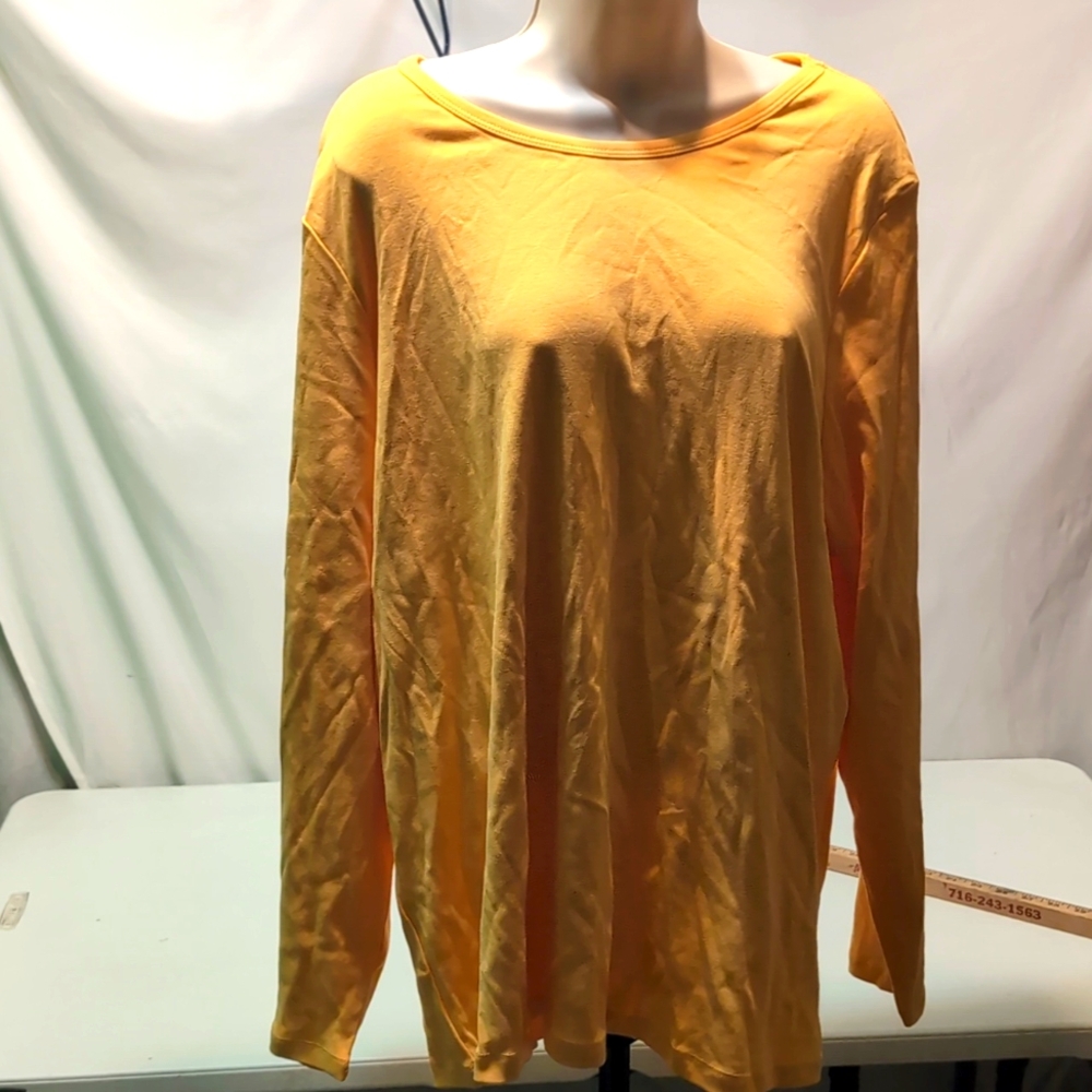 Women's plus size Lands End yellow long sleeve Tee size 2X new in package